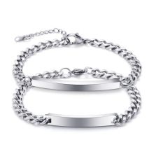 Simple Fashion Adjustable Engraved Stainless Steel Bracelet Jewelry For Men Women